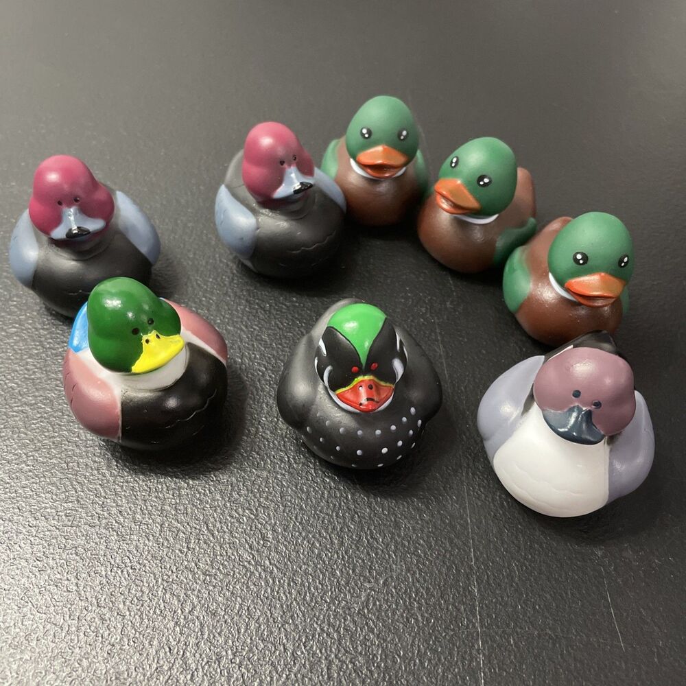 Rubber Mallard Duck 2” Jeep Set Of 8 Dash Float